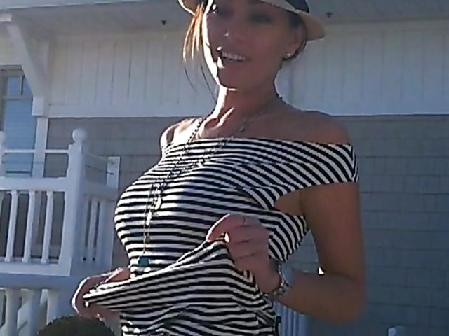 Lovely big tit brunette Jasmine Waltz in black bikini