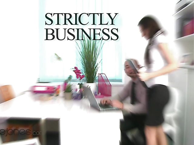 Boss fucks his skinny secretary in her tight pussy