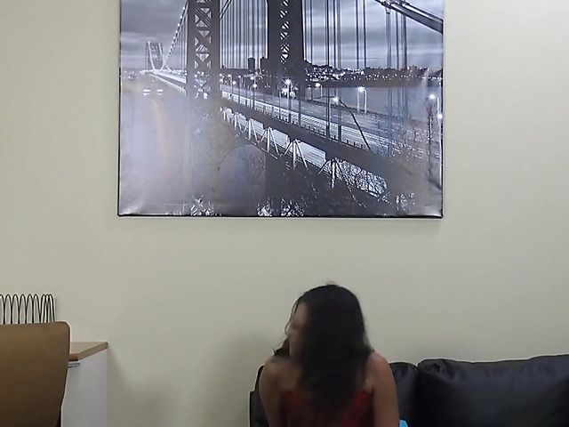 Big black meaty cock for girl in red corset