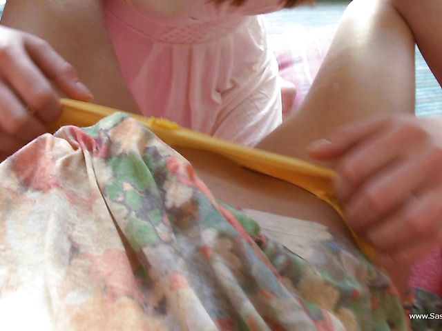 Bald lesbian pussy licked and dildoed in POV