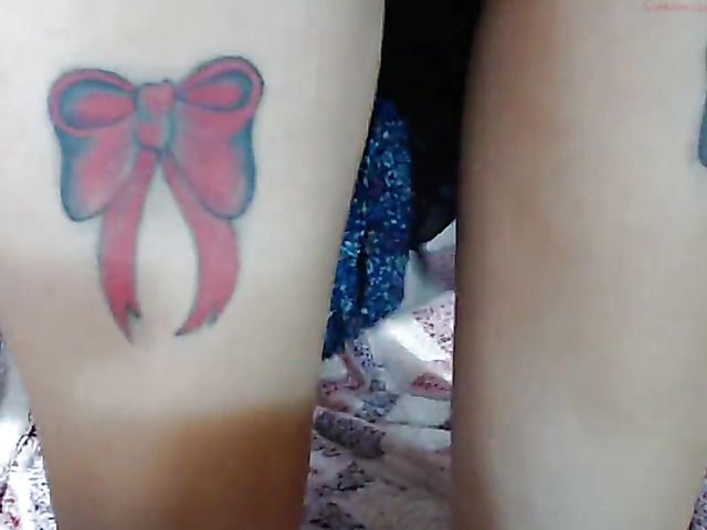 Webcam girl in white panties smoking and masturbating