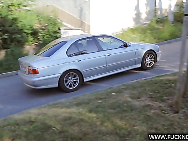 Outdoor anal sex by a car with sweet redhead