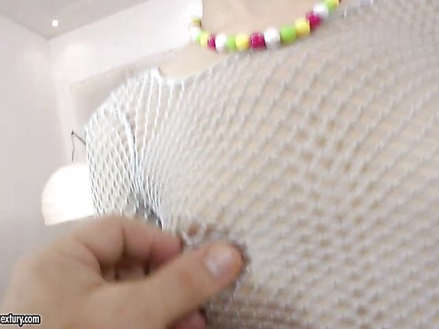 Petite teen brunette gets her asshole stretched