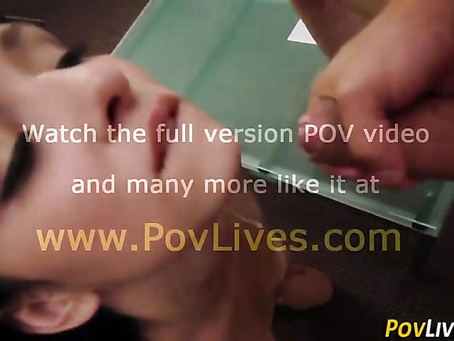 Sexy teen brunette gets pounded by a fat cock in POV