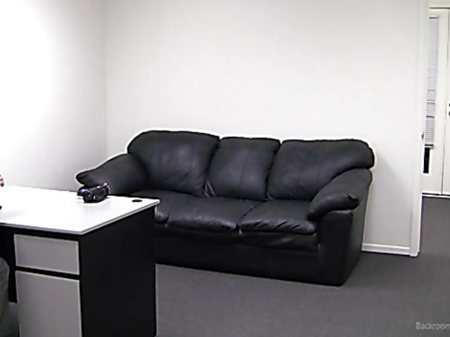 Backroom threesome with small tit brunette and busty blonde