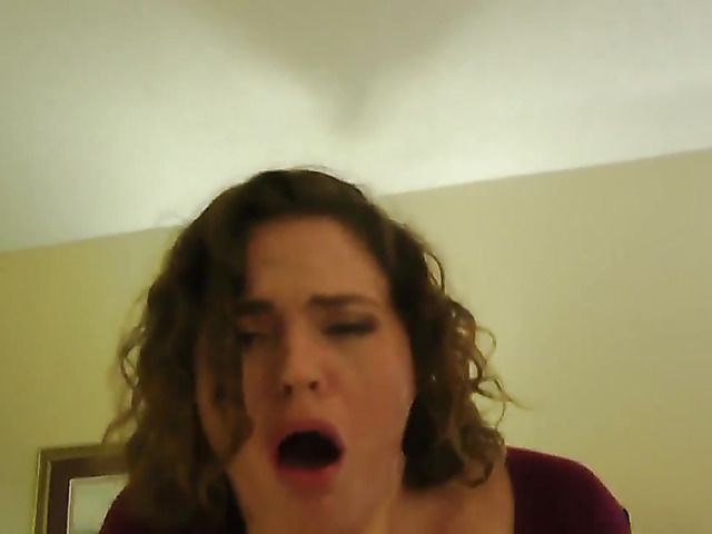 POV sex in the bedroom with gorgeous amateur mom