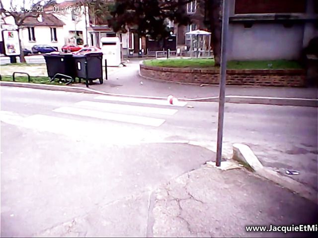 Slim brunette next door Amandine has a threesome