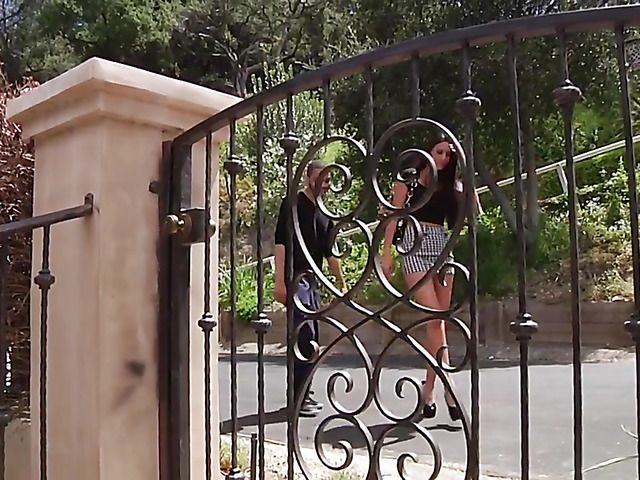 Sexy MILF with long black hair gives interracial blowjob