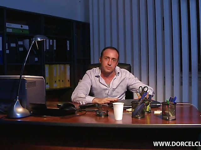 Busty MILF secretary working late and fucking hard