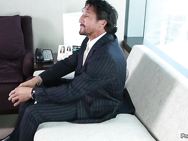 Sex on the couch with shaved teen babe Dillion Harper