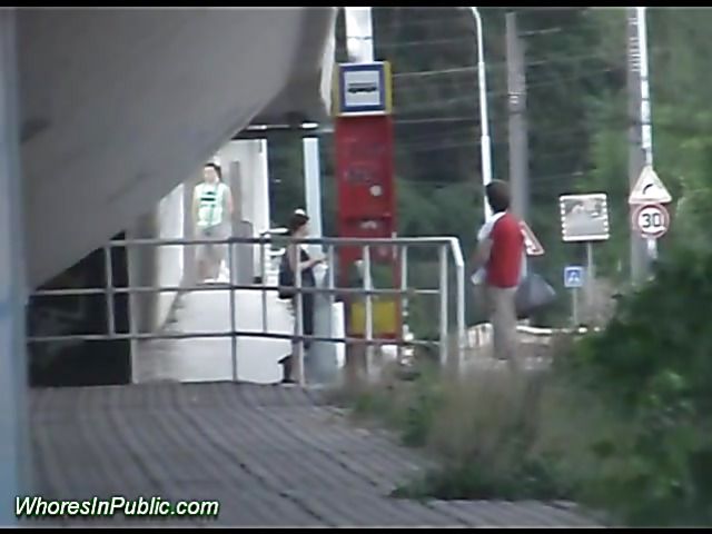 Real public sex with a horny brunette