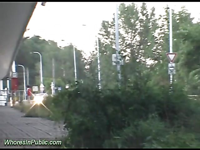 Real public sex with a horny brunette