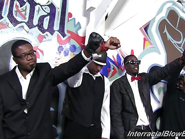 Black on asian blowbang and interracial bukkake with hot asian London Keyes