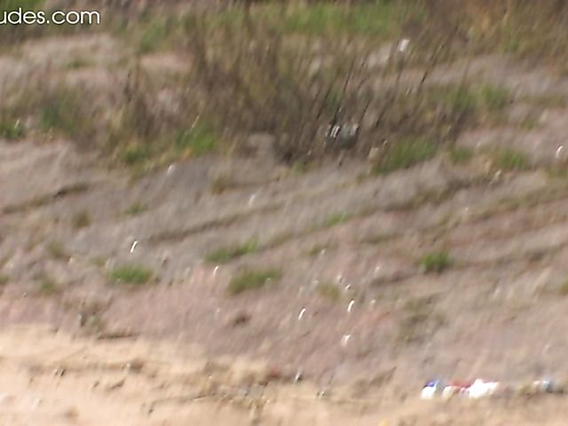 Russian teen girl stripping and pussy toying outdoors