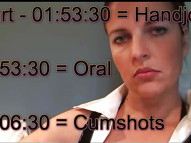 German woman Klixen jerks men off and sucks for cum