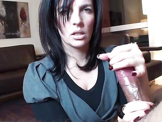 German woman Klixen jerks men off and sucks for cum