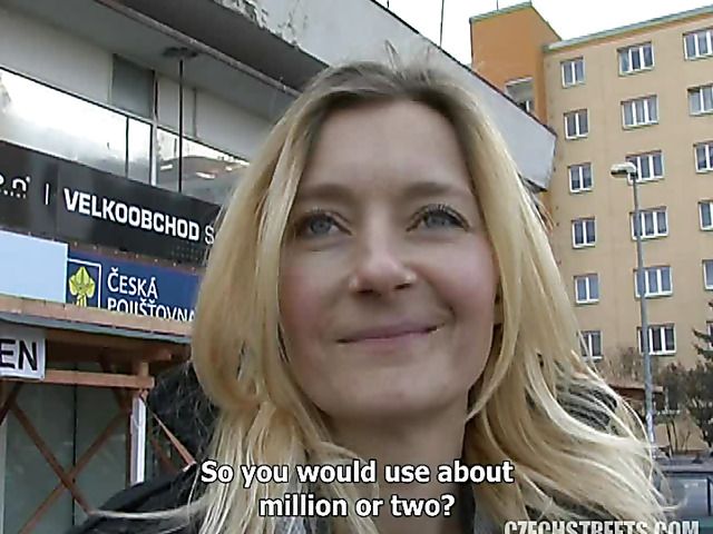 Lovely Czech MILF with hairy pussy picked up for a fuck