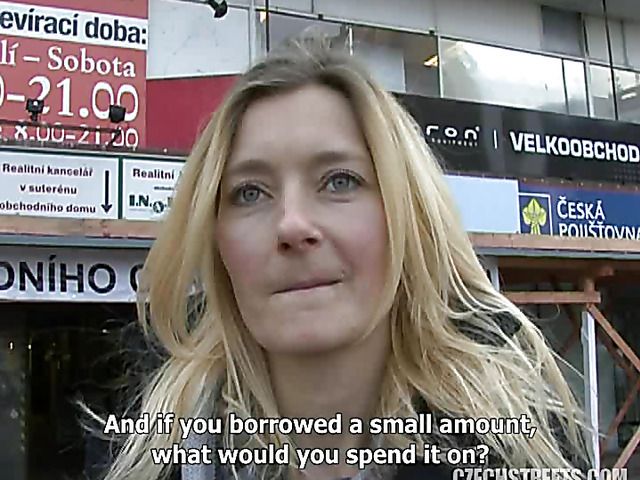 Lovely Czech MILF with hairy pussy picked up for a fuck