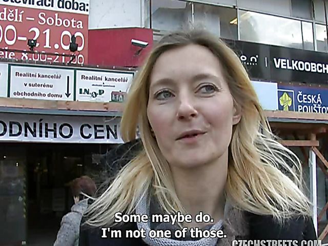 Lovely Czech MILF with hairy pussy picked up for a fuck