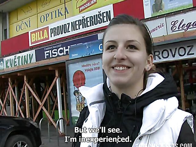 Lovely Czech MILF with hairy pussy picked up for a fuck