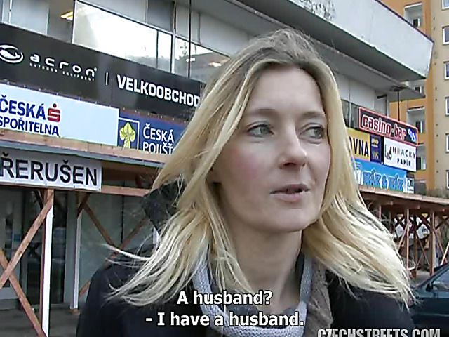 Lovely Czech MILF with hairy pussy picked up for a fuck