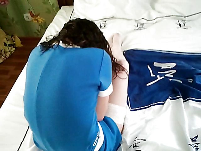 Ukrainian amateur gags on fat uncut cock