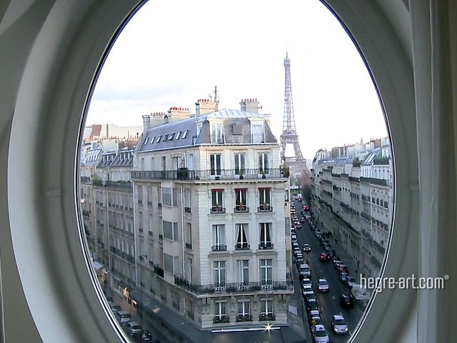 Busty Marisa gets naked in public in Paris