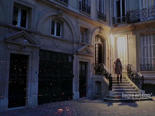 Busty Marisa gets naked in public in Paris