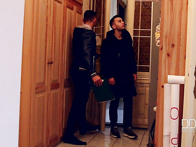 Bondage and DP in the attic with sexy brunette Kristy Black