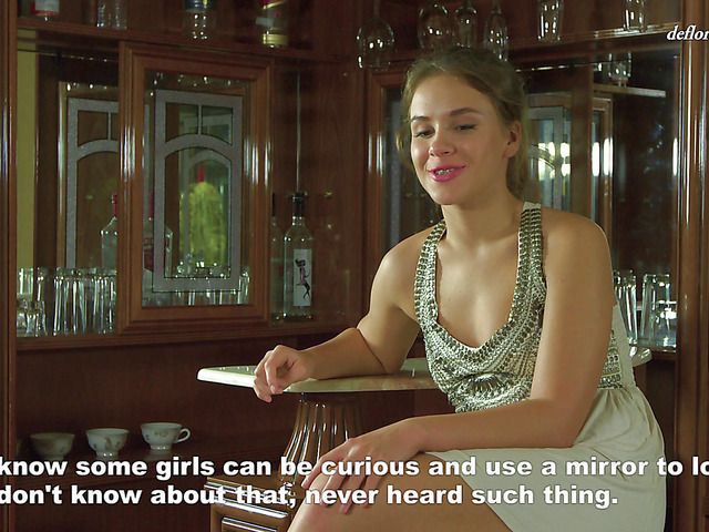 Cute virgin Alice Moss with small tits and beautiful pussy