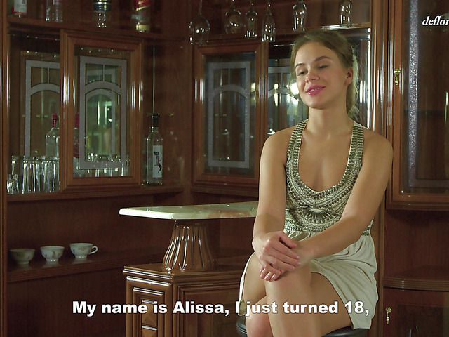 Cute virgin Alice Moss with small tits and beautiful pussy