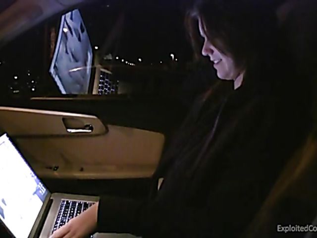 Naughty college girl with shaved pussy picked up and banged