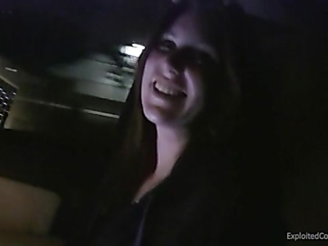 Naughty college girl with shaved pussy picked up and banged