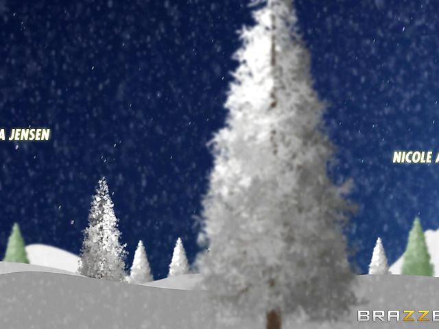 Threesome on Christmas with Nicole Aniston and Peta Jensen