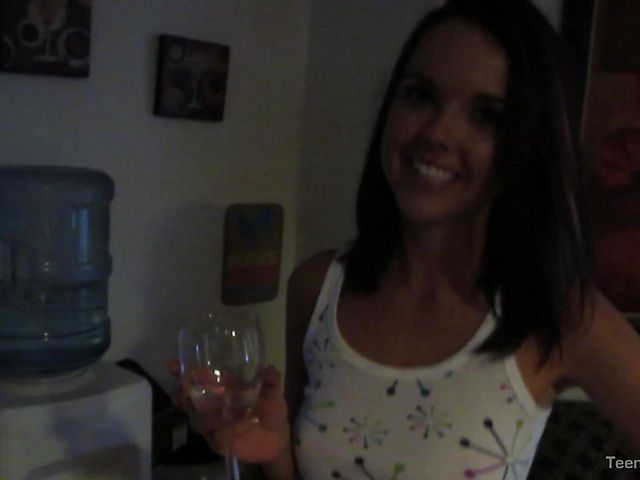 Perfect boobed teen Dillion Harper strips and sucks in BTS