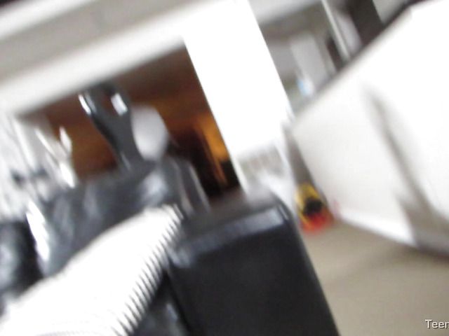 Perfect boobed teen Dillion Harper strips and sucks in BTS