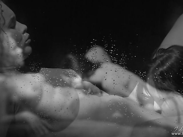 Erotic lesbian video in black and white