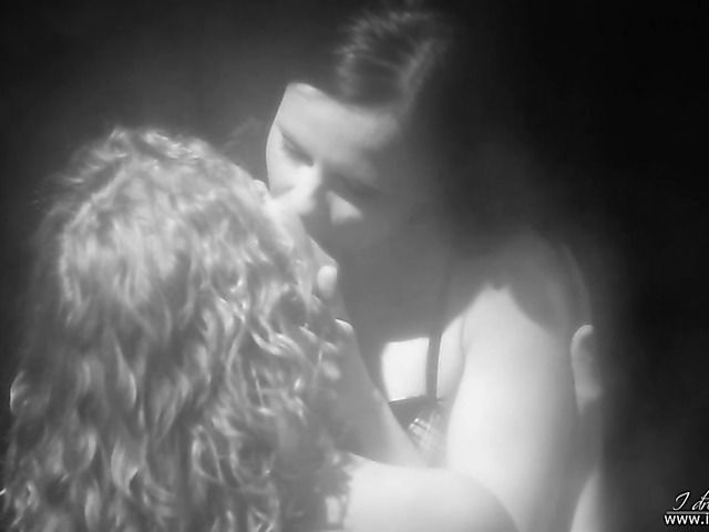 Erotic lesbian video in black and white