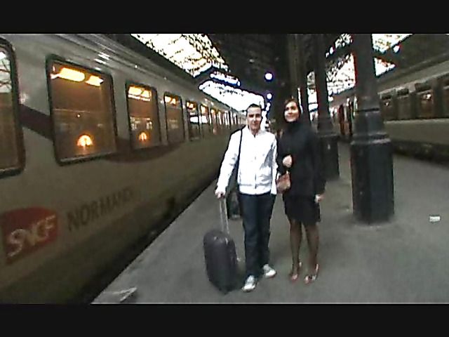 Dude shares his GF with a masked guy in MMF threesome