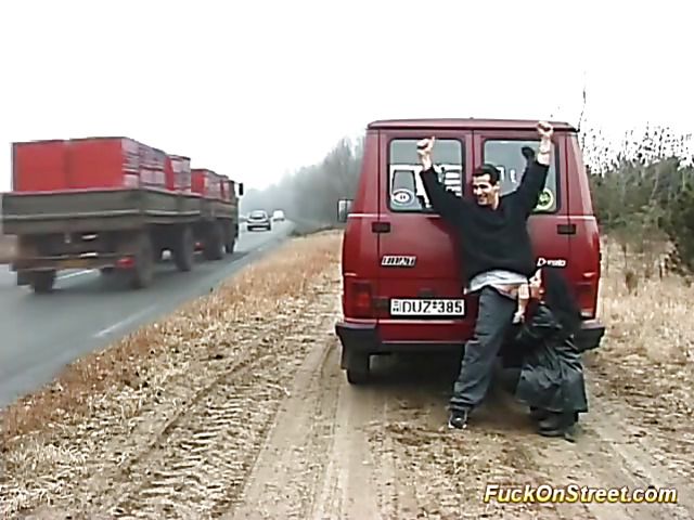 Real fuck on big street