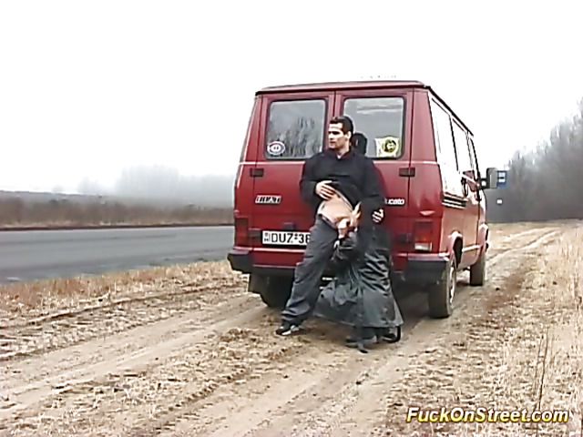 Real fuck on big street