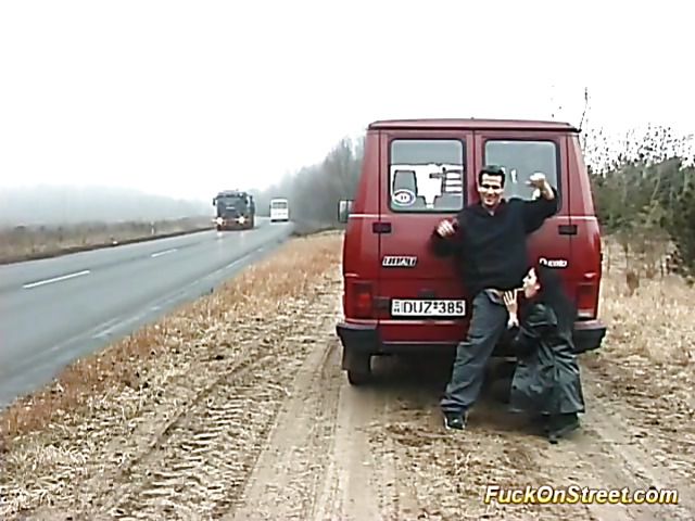 Real fuck on big street