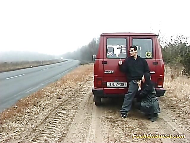 Real fuck on big street