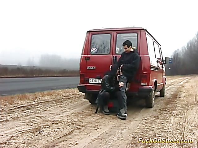 Real fuck on big street