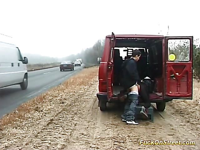 Real fuck on big street