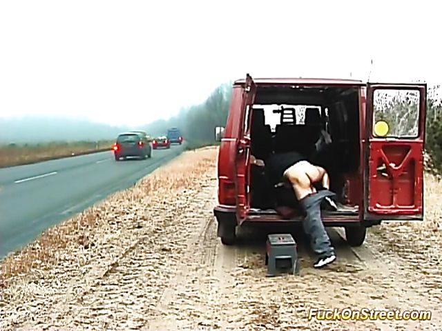 Real fuck on big street