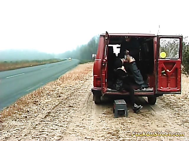 Real fuck on big street