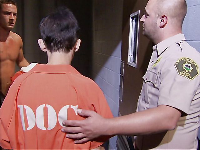 Hardcore sex behind the bars with big titted brunette