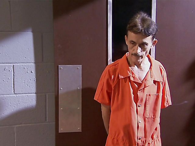 Hardcore sex behind the bars with big titted brunette