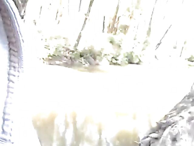 Asian beauty blowing fat dick outside